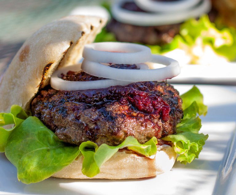 Cherry Bison Burgers with Cherry Catsup - Rainier Fruit