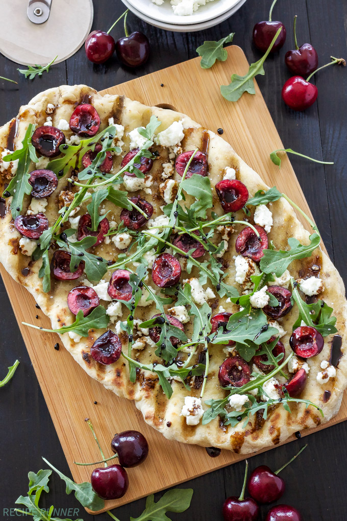 GrilledCherryGoatCheeseandArugulaPizza - Rainier Fruit