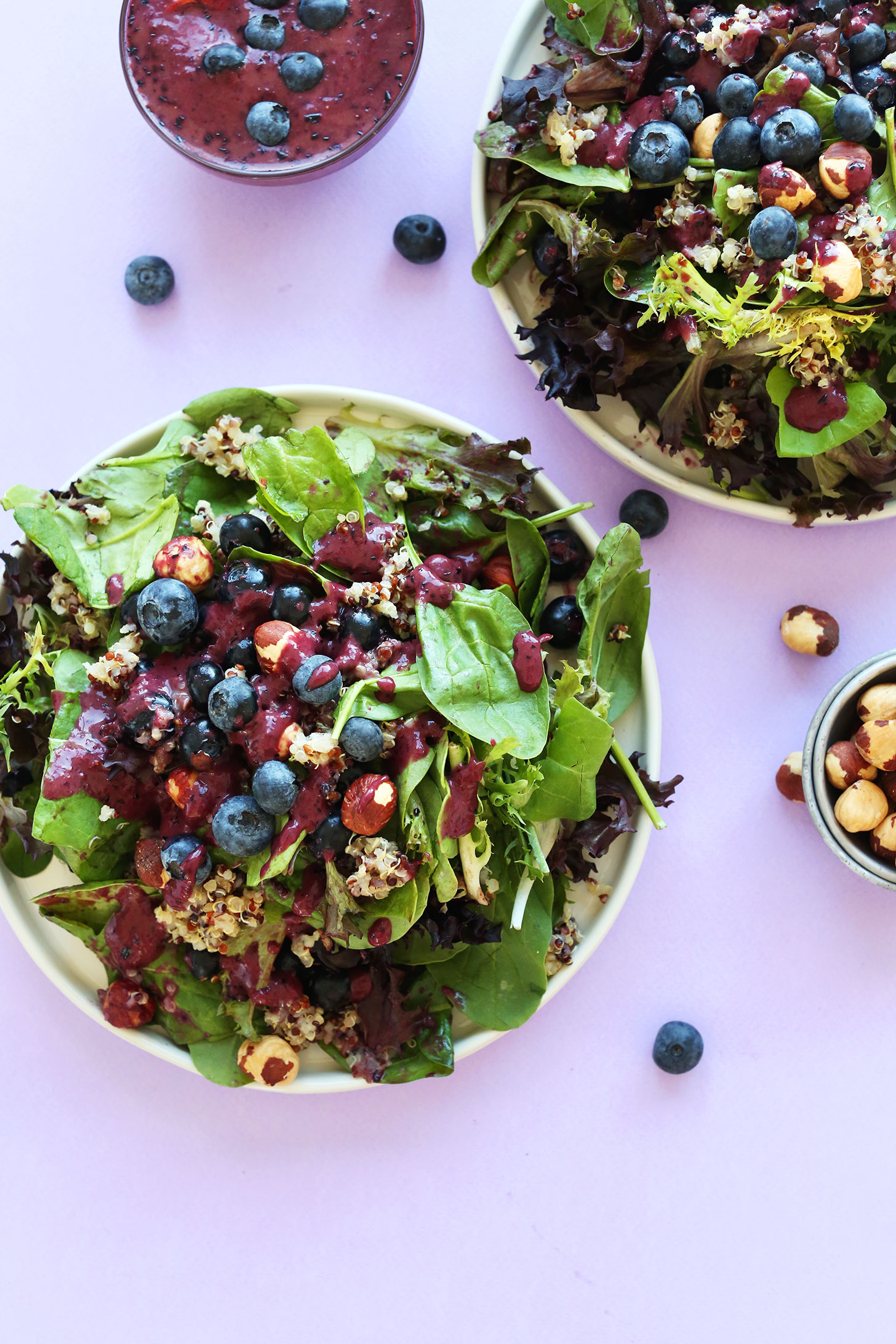 HEALTHY Blueberry Quinoa Hazelnut Salad with a Blueberry Balsamic Vinaigrette recipe healthy dinner salad blueberry summer glutenfree minimalistbaker - Rainier Fruit