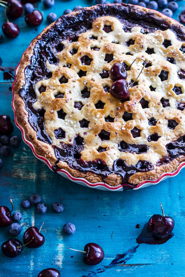 Vanilla Bourbon Cherry Blueberry Pie. 143 - Rainier Fruit