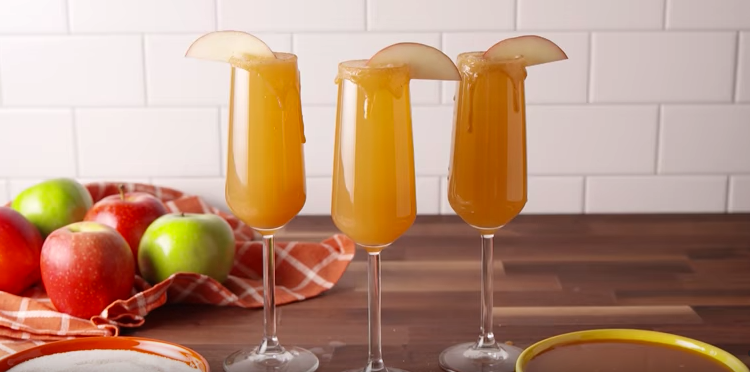 Caramel Apple Mimosas - Rainier Fruit